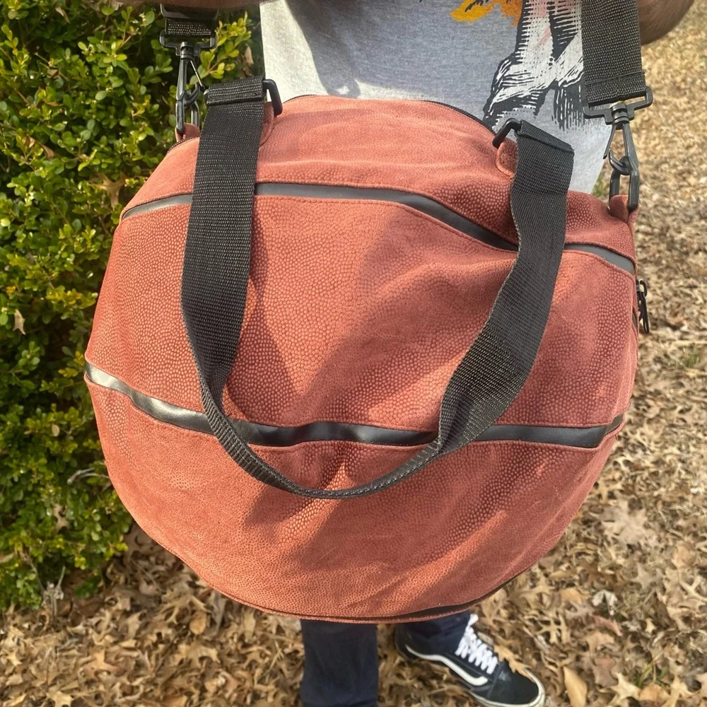 Rare 90s Textured Coca Cola Basketball Shaped Novelty Gym Bag